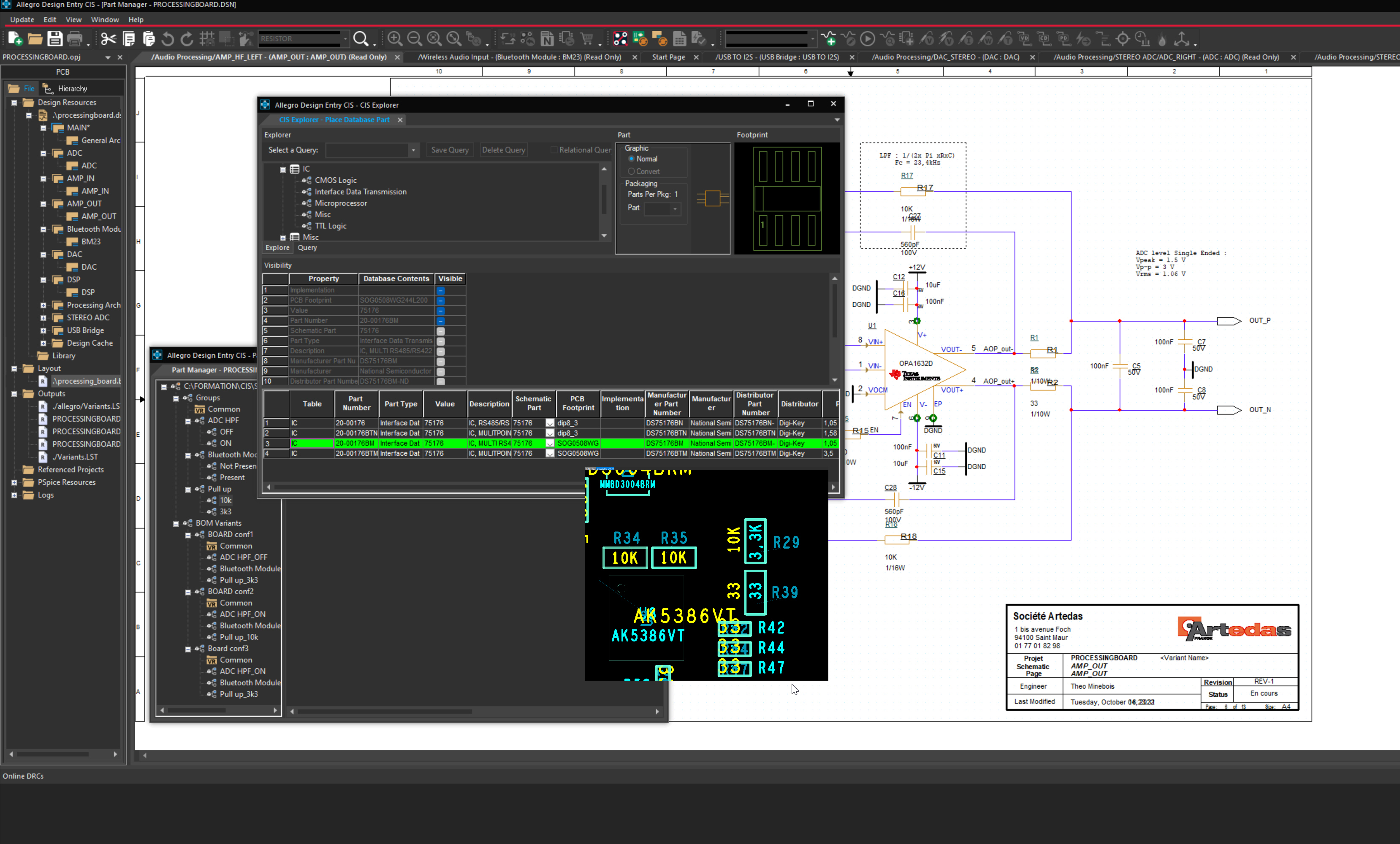 OrCAD CIS OrCAD™ CIS dote la saisie de schémas OrCAD Capture d'un puissant système d'information